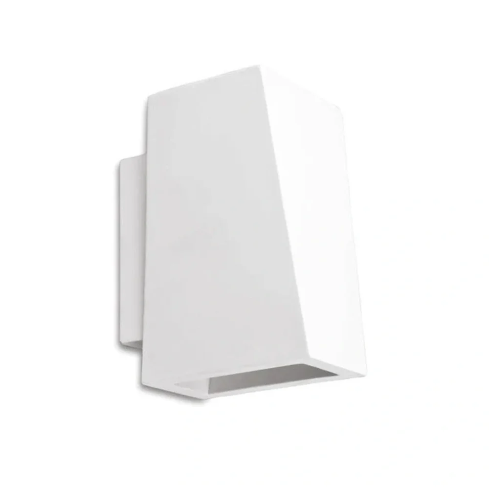 Integral Indoor Decorative Paintable Gypsum Wall Light IP20 For Max 40W White