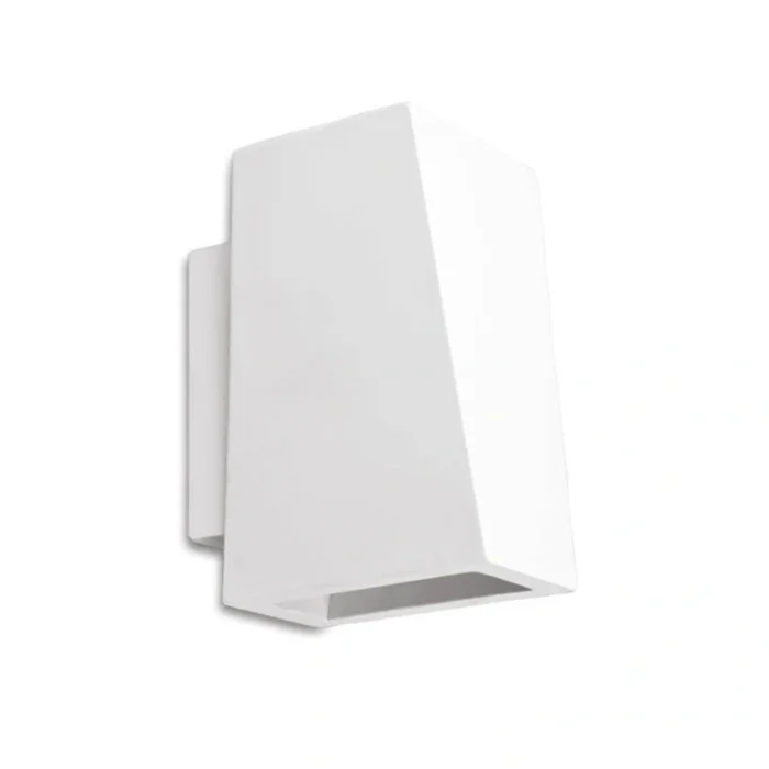 Integral Indoor Decorative Paintable Gypsum Wall Light IP20 For Max 40W White
