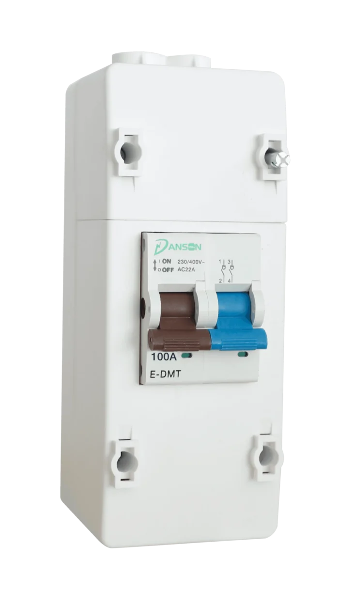 2 Ways Enclosure 100A DP Meter Isolation Switch With Twin Terminals